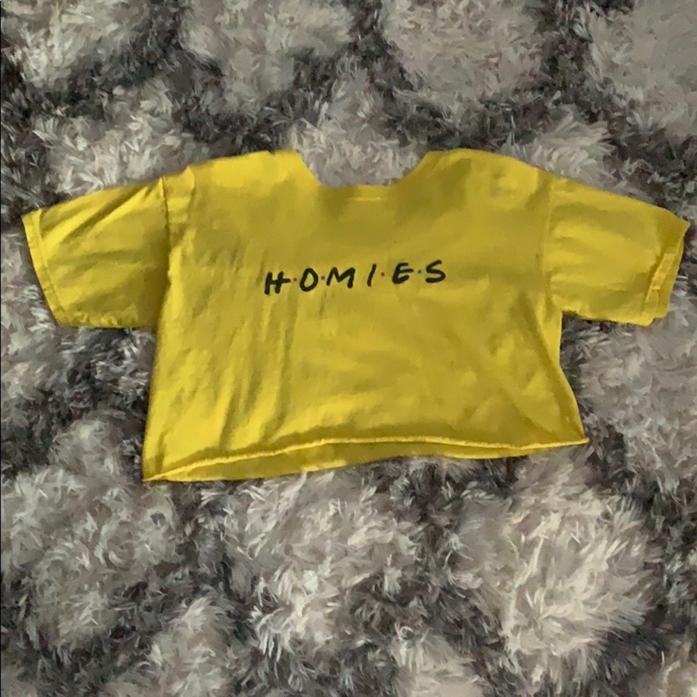 homies yellow crop top